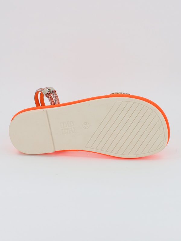 Sandale Dama cu banda cristale portcaliu (BS322SN2306667) 121