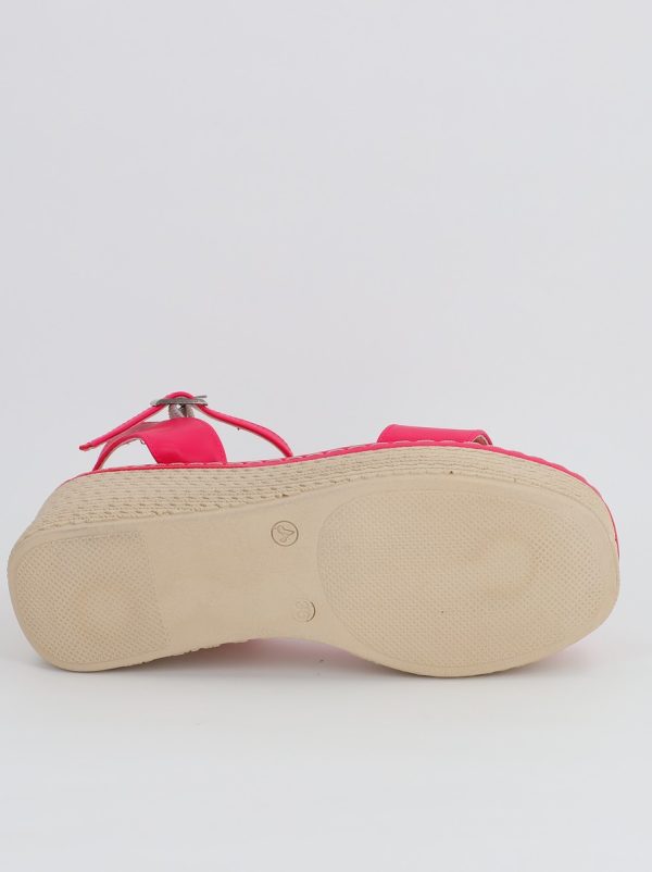Sandale Dama cu Talpa Groasa Varf rotund Piele Ecologica Fuchsia (BS403SN2306660) 119