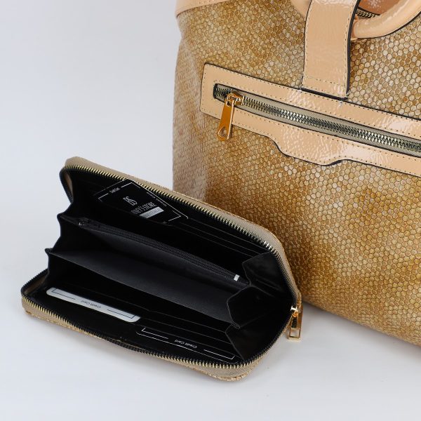 Set Geanta cu Portofel Shopper cu doua compartimente Bej (BS626SH2306717) 120