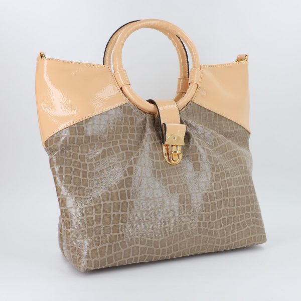 Set Geanta cu Portofel Shopper cu doua compartimente Bej(BS626SH2306722) 120