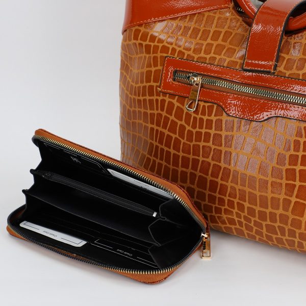 Set Geanta cu Portofel Shopper cu doua compartimente Maro (BS626SH2306721) 120