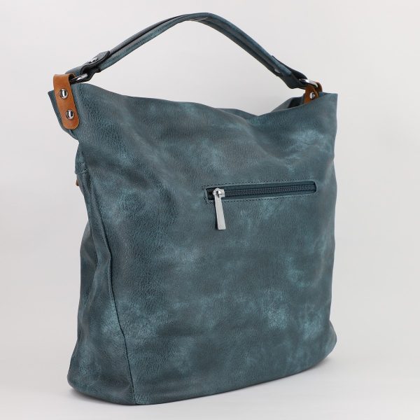 Geanta femei shopper piele ecologica albastru cu doua compartimente Paolo Bags BS577PB2307280 121