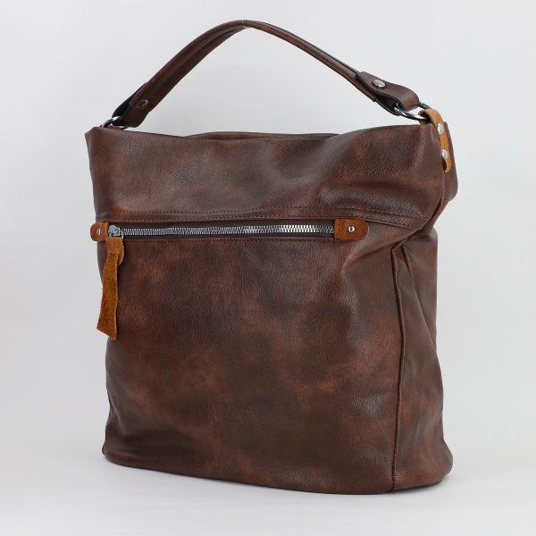 Geanta femei shopper piele ecologica cafeniu cu doua compartimente Paolo Bags BS577PB2307278 121