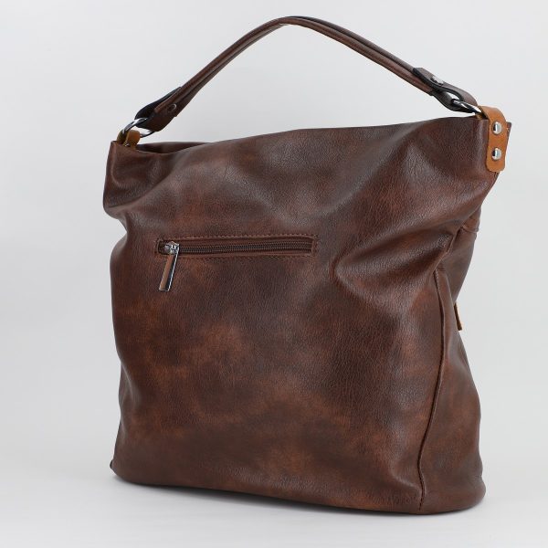 Geanta femei shopper piele ecologica cafeniu cu doua compartimente Paolo Bags BS577PB2307278 123