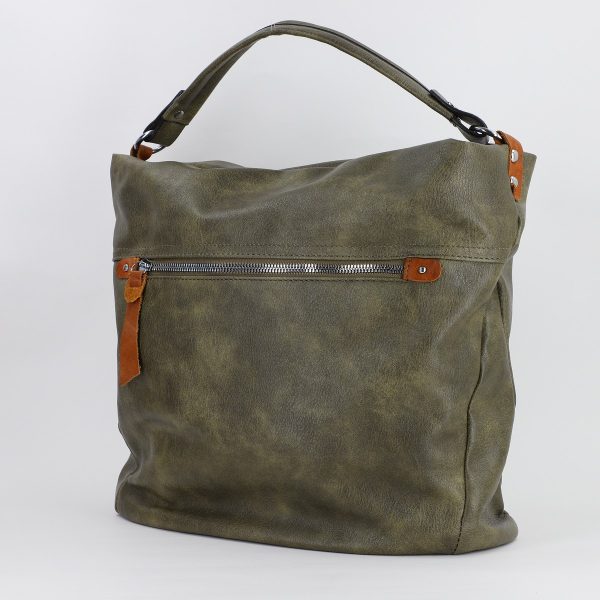 Geanta femei shopper piele ecologica verde cu doua compartimente Paolo Bags BS577PB2307281 121