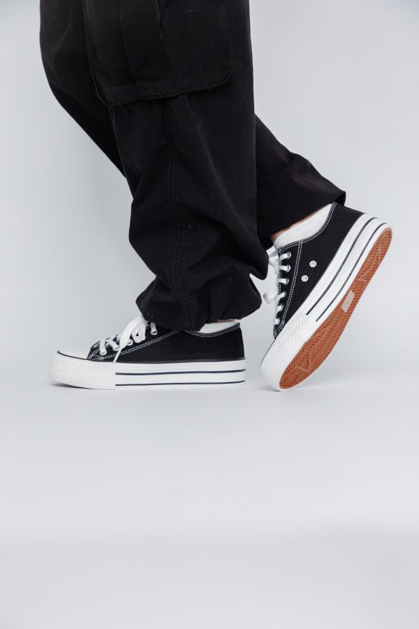 Pantofi sport pentru femei model teniși culoare neagră BS307A2307147 123