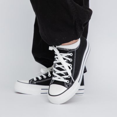 Pantofi sport pentru femei model teniși culoare neagră BS307A2307147