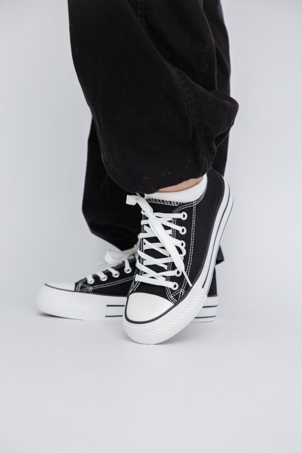 Pantofi sport pentru femei model teniși culoare neagră BS307A2307147 119