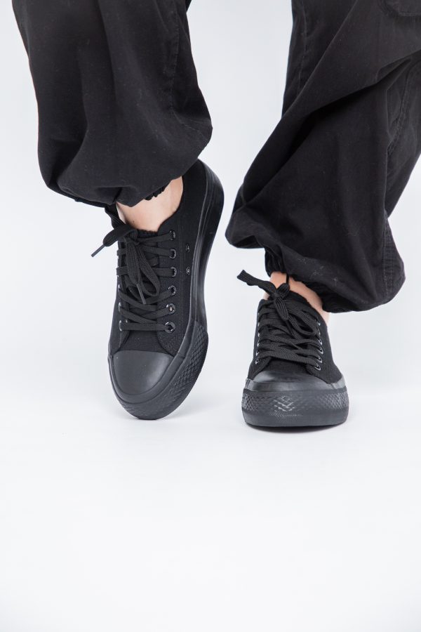 Pantofi sport pentru femei model teniși culoare negru total BS307A2307149 121