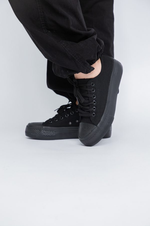 Pantofi sport pentru femei model teniși culoare negru total BS307A2307149 119