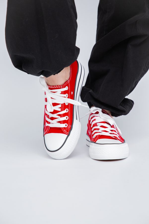 Pantofi sport pentru femei model teniși culoare rosie BS307A2307148 123