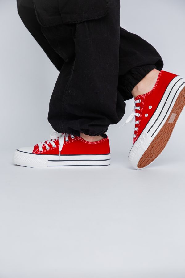 Pantofi sport pentru femei model teniși culoare rosie BS307A2307148 121