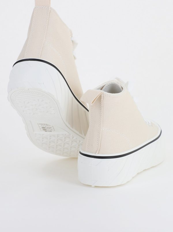 Pantofi sport inalti pentru femei de tip tenisi Bej BS45EV2307145 121