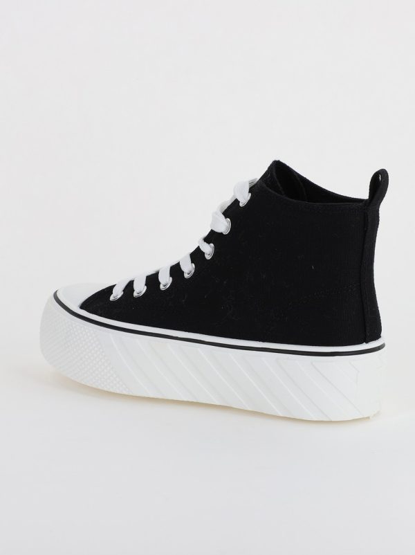 Pantofi sport inalti pentru femei de tip tenisi Negru BS45EV2307144 120