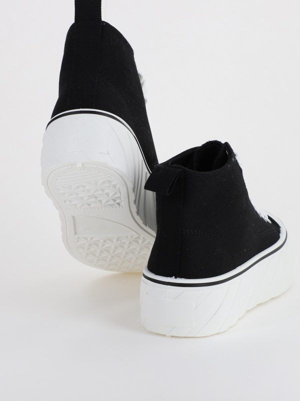 Pantofi sport inalti pentru femei de tip tenisi Negru BS45EV2307144 121