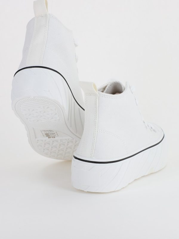 Pantofi sport inalti pentru femei de tip tenisi Alb BS45EV2307146 121