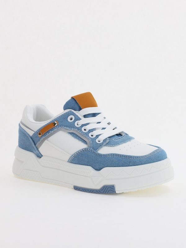 Pantofi Sport Dama - Pantofi sport dama cu elemete alb cu denim albastru (BS225EV2307110)