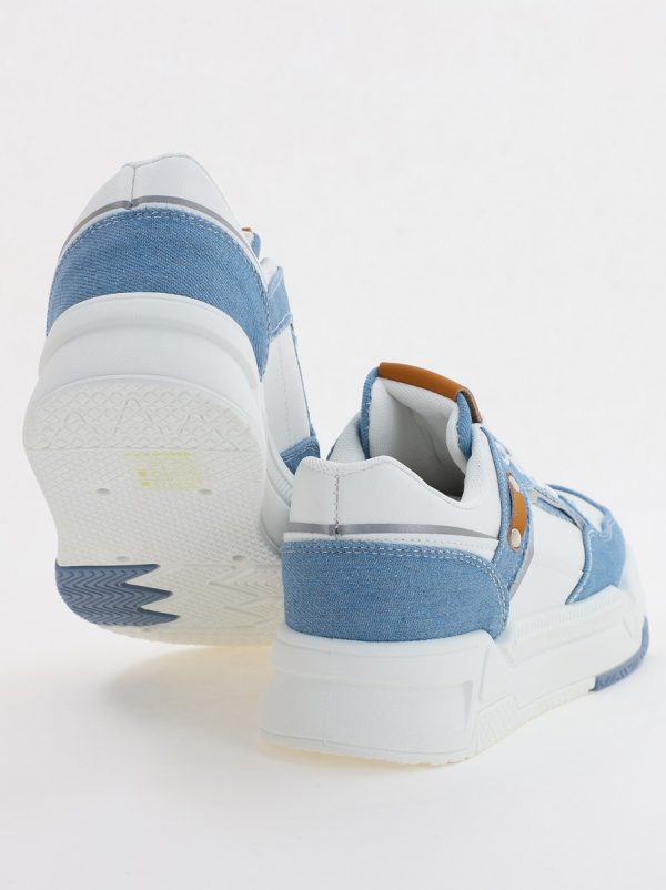 Pantofi sport dama cu elemete alb cu denim albastru (BS225EV2307110) 119
