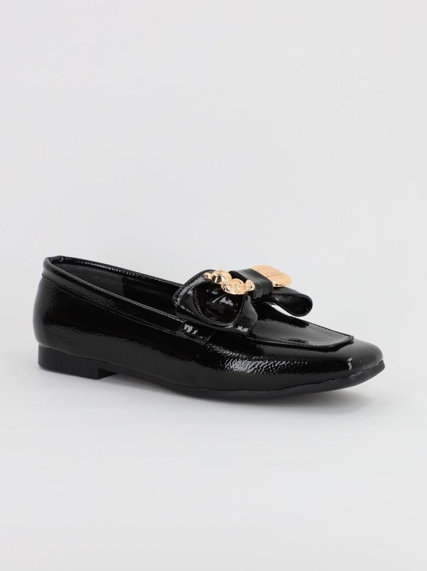 Balerini Dama Eleganti cu Fundita Piele Ecologica Negru Lucios - BS706BA2308112 121