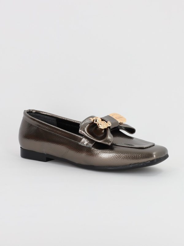 Balerini Dama Eleganti cu Fundita Piele Ecologica Platina Lucios - BS706BA2308111 121