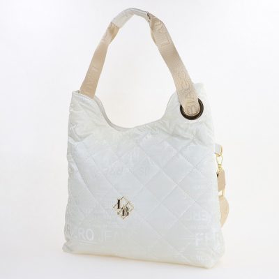 Geanta dama shopper material sintetic bej bretea de umar Laura Biaggi BS323025G2307334