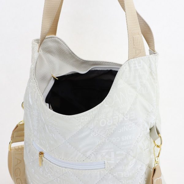 Geanta dama shopper material sintetic bej bretea de umar Laura Biaggi BS323025G2307334 124
