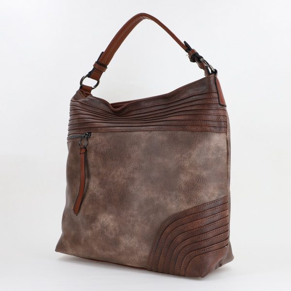Geanta femei shopper piele ecologica Maro cafeniu cu doua compartimente MariaC BS473MC2307264 120