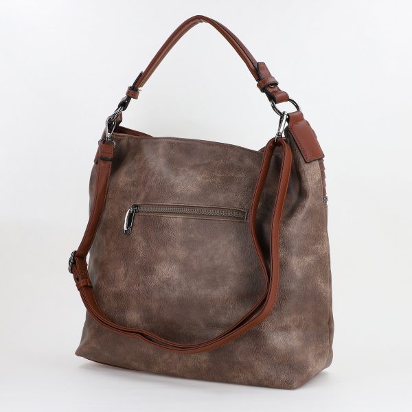 Geanta femei shopper piele ecologica Maro cafeniu cu doua compartimente MariaC BS473MC2307264 121