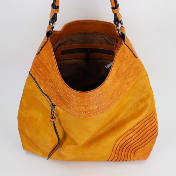 Geanta femei shopper piele ecologica Galben cu doua compartimente MariaC BS473MC2307261 119