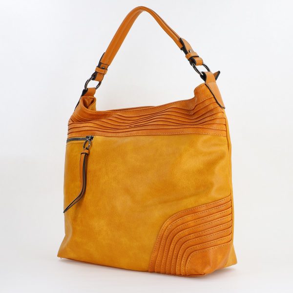 Geanta femei shopper piele ecologica Galben cu doua compartimente MariaC BS473MC2307261 120