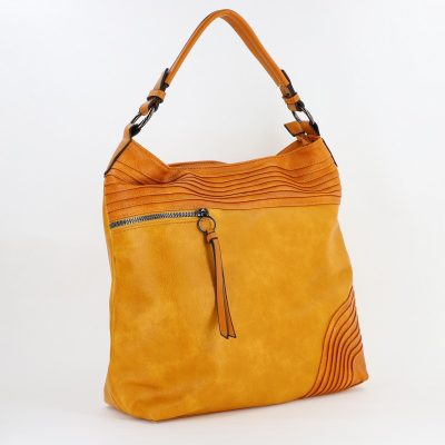 Geanta femei shopper piele ecologica Galben cu doua compartimente MariaC BS473MC2307261