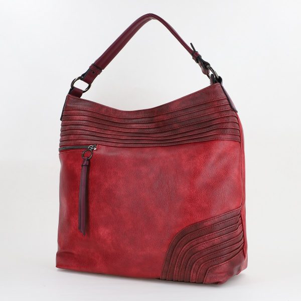 Geanta femei shopper piele ecologica Maro rosu cu doua compartimente MariaC BS473MC2307265 121