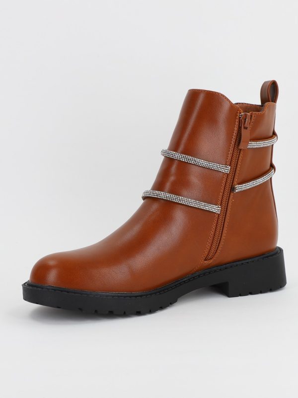 Ghete dama cu elemente design cu pietre maro (BS2829L2307184) 121