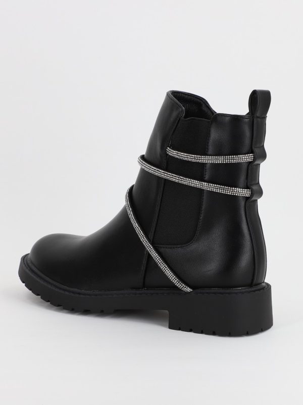 Ghete dama cu elemente design cu pietre Negre (BS2829L2307182) 121