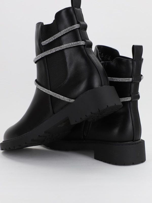 Ghete dama cu elemente design cu pietre Negre (BS2829L2307182) 122