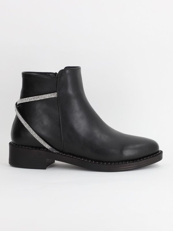 Ghete dama cu elemente design cu pietre negru (BS203BT2308190) 120