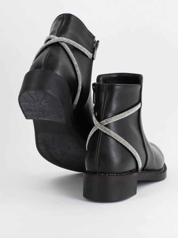 Ghete dama cu elemente design cu pietre negru (BS203BT2308190) 119