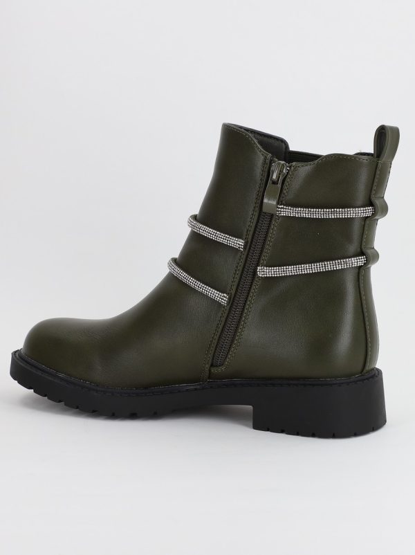 Ghete dama cu elemente design cu pietre Verde (BS2829L2307183) 121