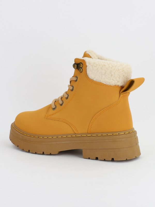 Ghete dama design blana maro camel (BS217EV2307092) 121