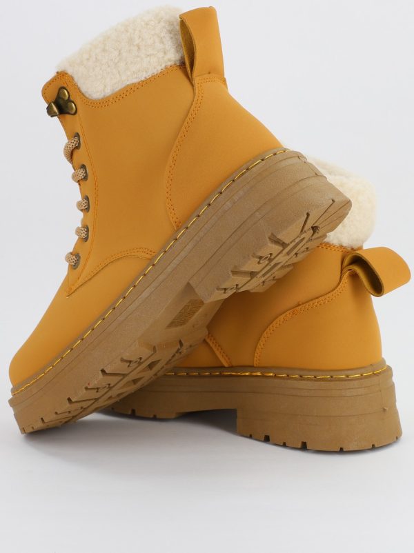 Ghete dama design blana maro camel (BS217EV2307092) 122