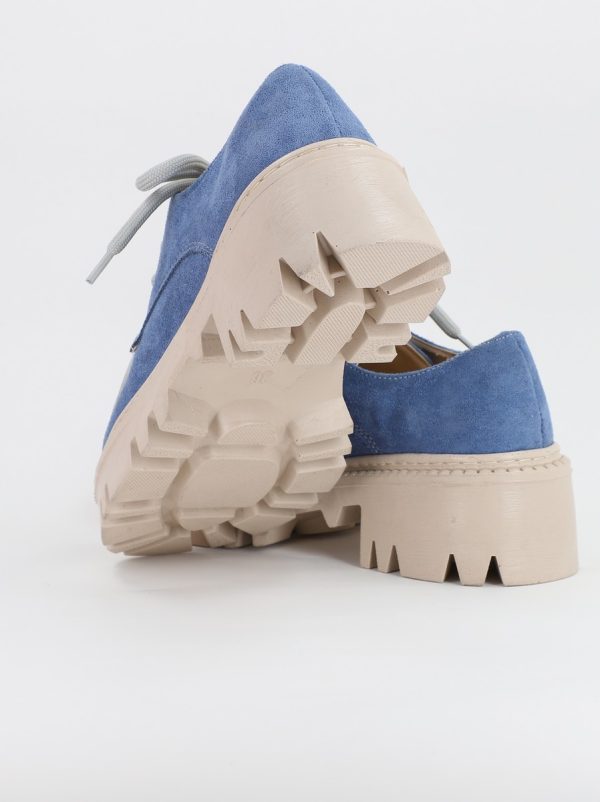 Mocasini Dama tapla groasa cu sireturi Albastru (BS02002AY2308175) 121