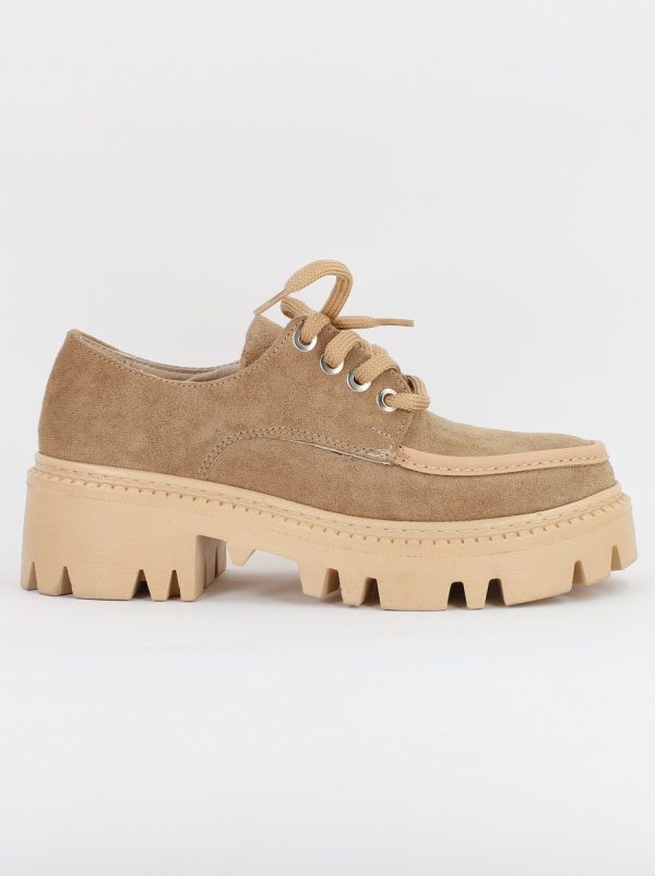 Mocasini Dama tapla groasa cu sireturi Nud (BS02002AY2308176) 120