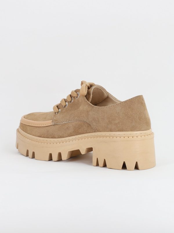 Mocasini Dama tapla groasa cu sireturi Nud (BS02002AY2308176) 121