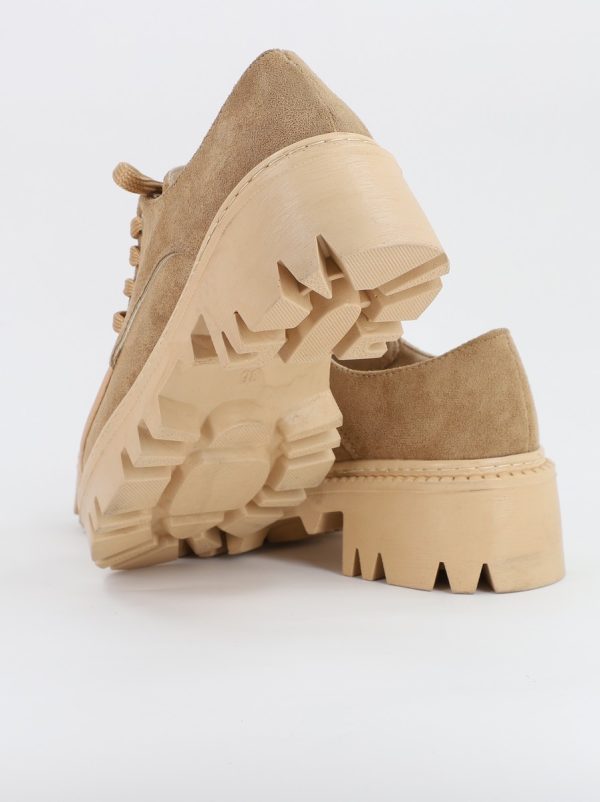 Mocasini Dama tapla groasa cu sireturi Nud (BS02002AY2308176) 119