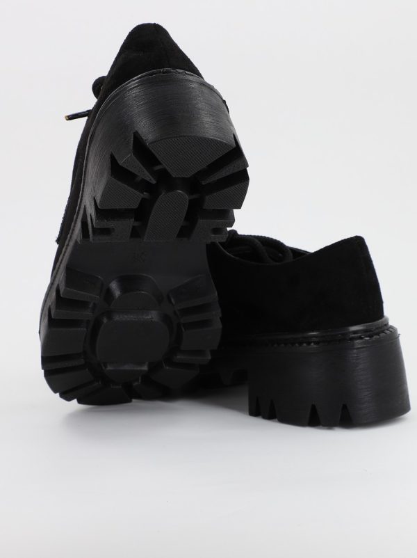 Mocasini Dama tapla groasa cu sireturi Negru (BS02002AY2308177) 120