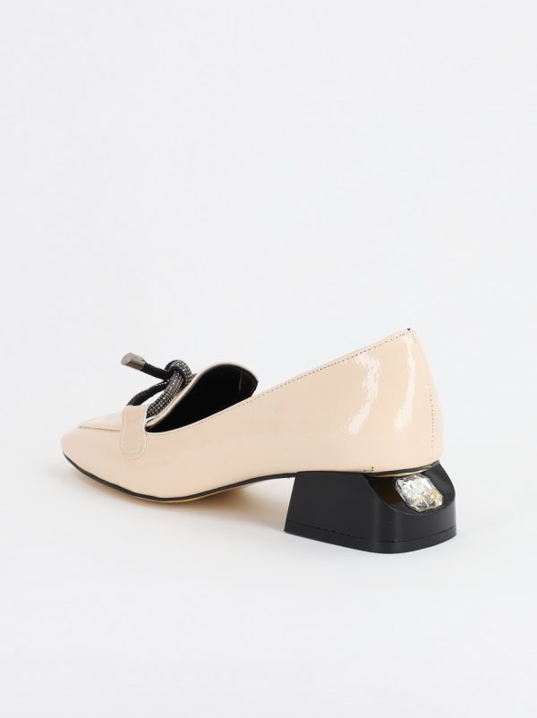 Pantofi cu Toc Eleganti din Piele Ecologica Bej - BS156BA2308105 125