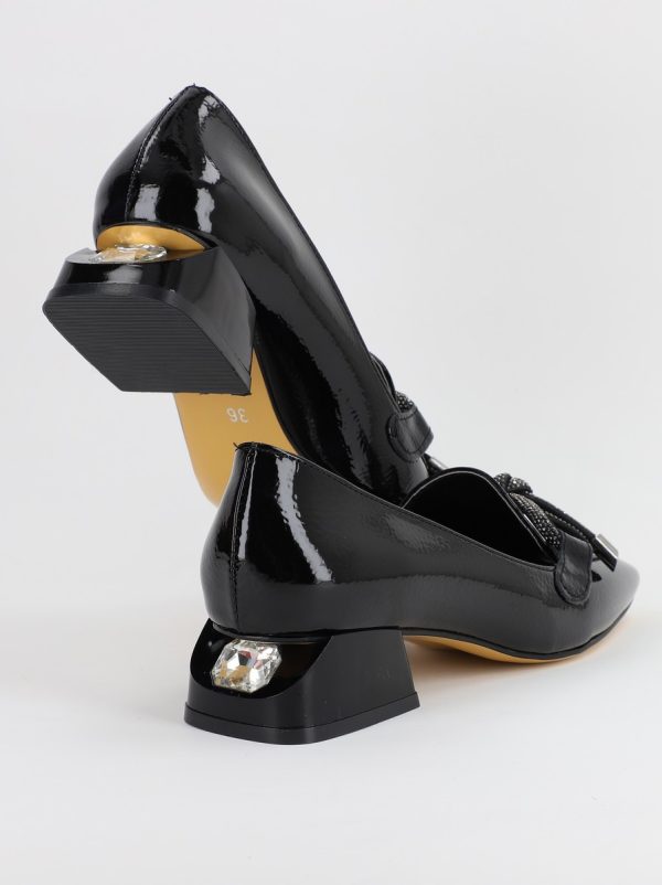 Pantofi cu Toc Eleganti din Piele Ecologica Negru - BS156BA2308183 119