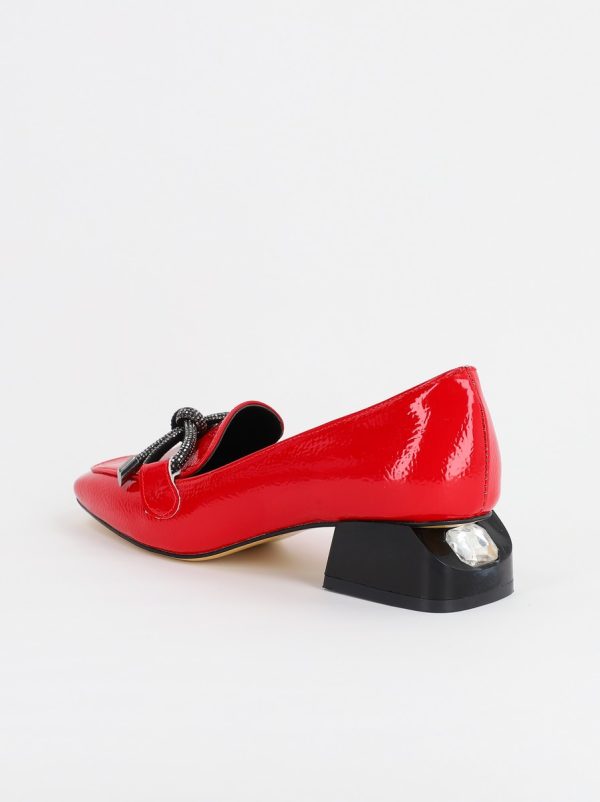 Pantofi cu Toc Eleganti din Piele Ecologica rosu - BS156BA2308106 121