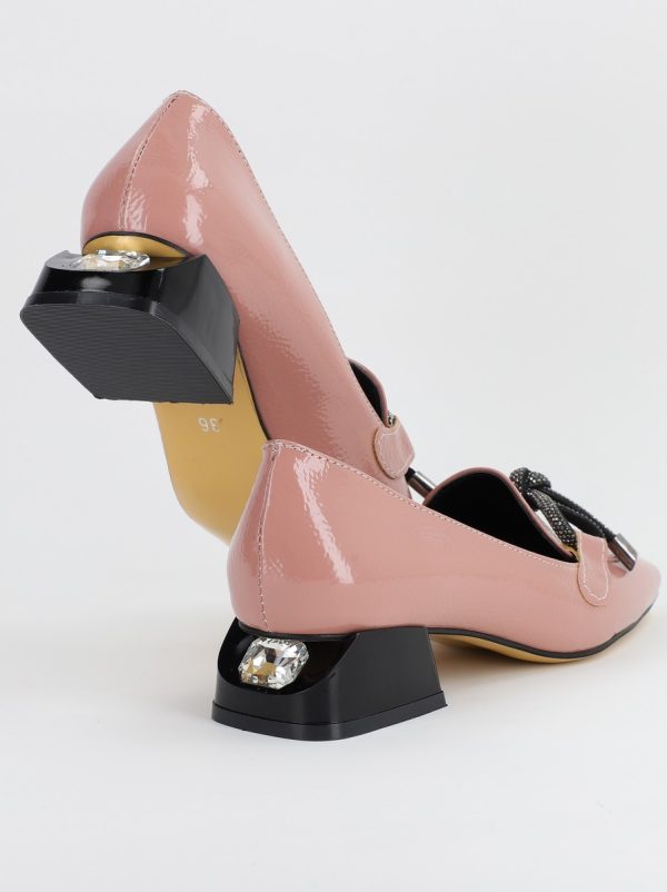 Pantofi cu Toc Eleganti din Piele Ecologica roz - BS156BA2308182 119