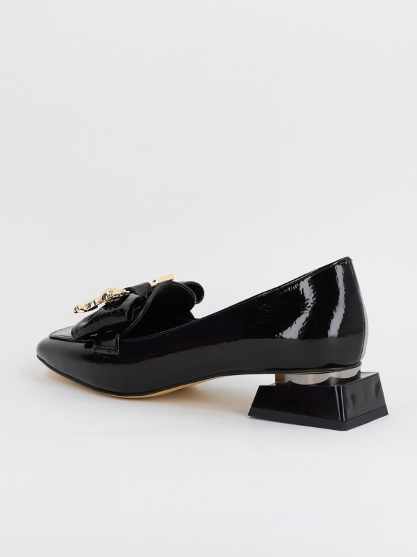 Pantofi cu Toc jos Eleganti din Piele Ecologica Negru - BS161BA2308180 122